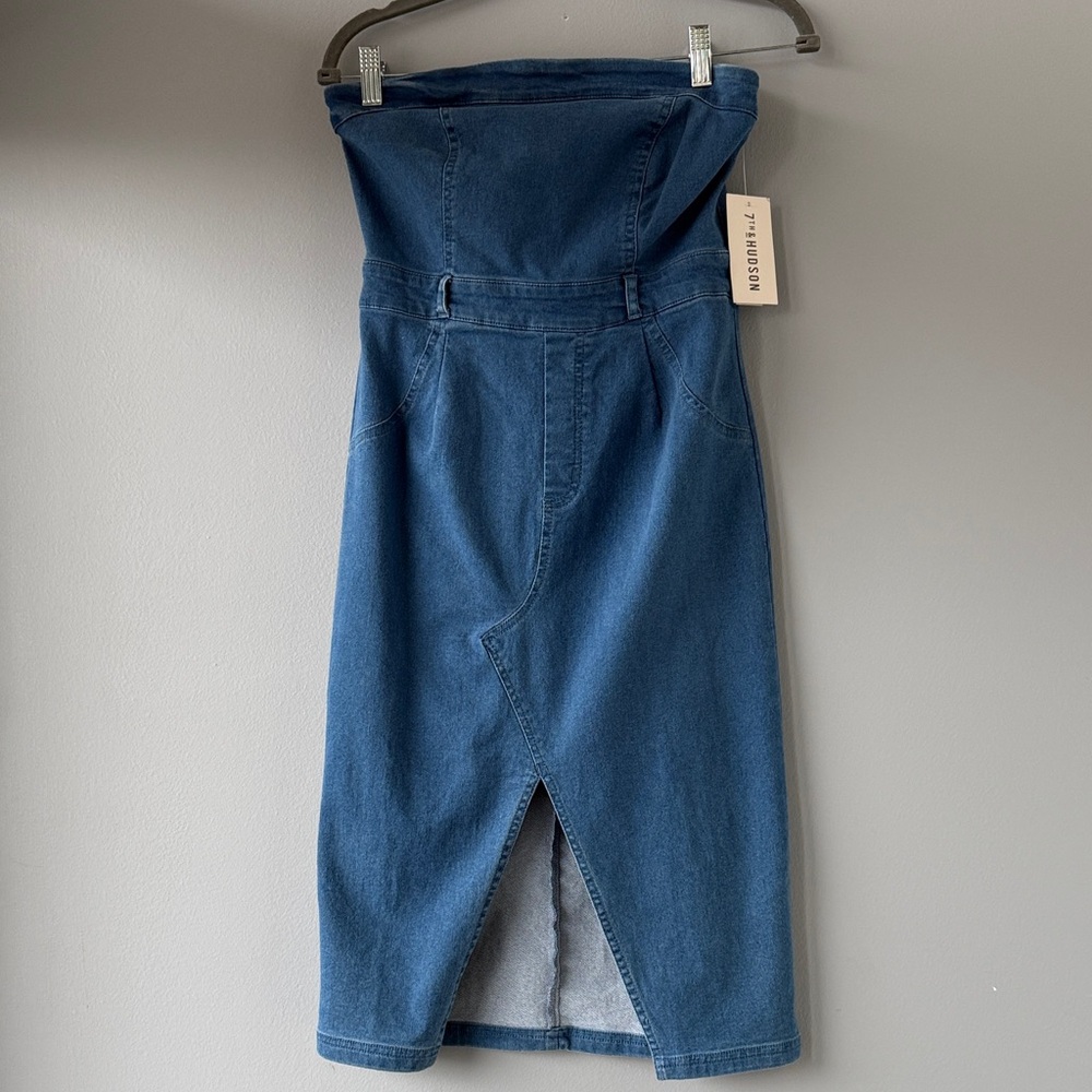 NWT Strapless Denim Dress